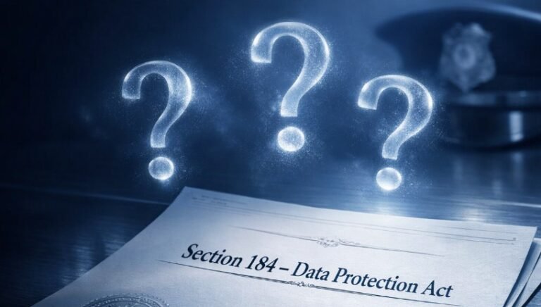 Section 184 Data Protection Act 2018